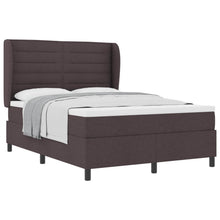 Boxspring bed met matras Donkerbruin 140 x 190 cm Stof