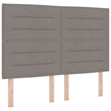 Boxspring bed met matras met hoofdeinde Taupe 140 x 190 cm Stof