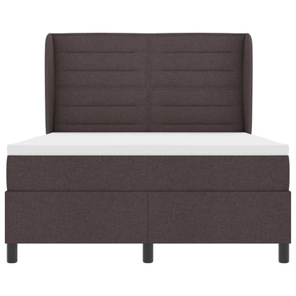 Boxspring bed met matras Donkerbruin 160 x 200 cm Stof