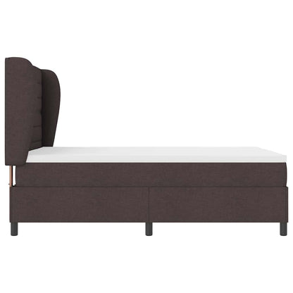 Boxspring bed met matras Donkerbruin 160 x 200 cm Stof