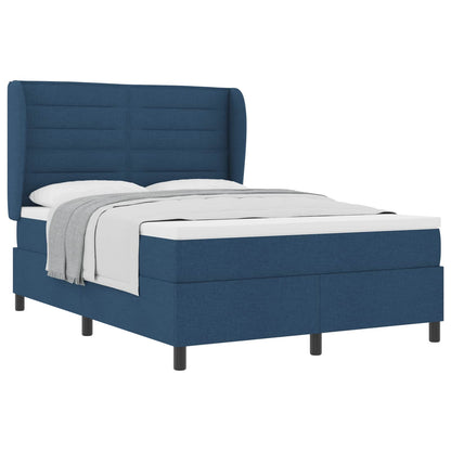 Boxspring bed met matras met hoofdeinde Blauw 160 x 200 cm Stof