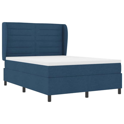 Boxspring bed met matras met hoofdeinde Blauw 160 x 200 cm Stof
