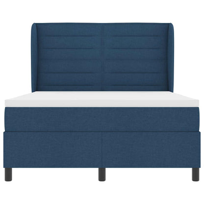 Boxspring bed met matras met hoofdeinde Blauw 160 x 200 cm Stof