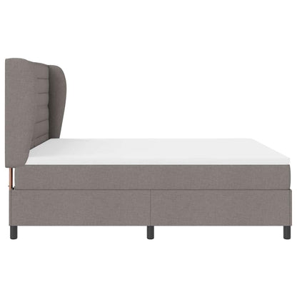 Boxspring bed met matras met hoofdeinde Taupe 180 x 200 cm Stof