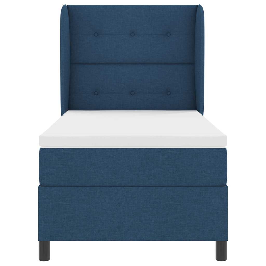 Boxspring bed met hoofdeinde Blauw 90 x 200 cm Stof