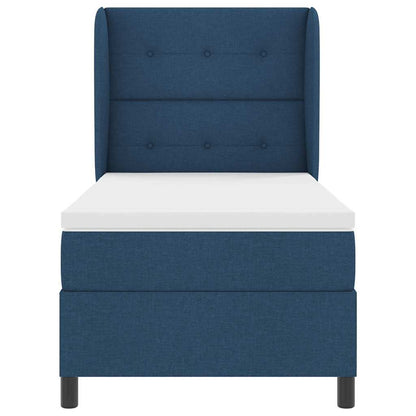 Boxspring bed met hoofdeinde Blauw 90 x 200 cm Stof