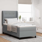 Boxspringbed 100x200 cm lichtgrijs met hoofdeinde