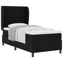 Boxspring bed met hoofdeinde Zwart 100 x 200 cm Stof