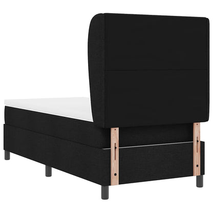 Boxspring bed met hoofdeinde Zwart 100 x 200 cm Stof