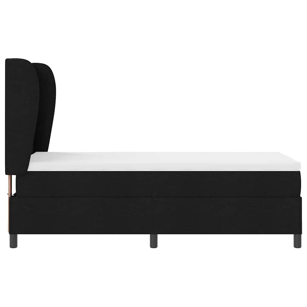 Boxspring bed met hoofdeinde Zwart 100 x 200 cm Stof