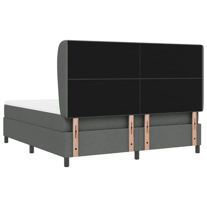 Boxspring bed met hoofdeinde Donkergrijs 180 x 200 cm Stof