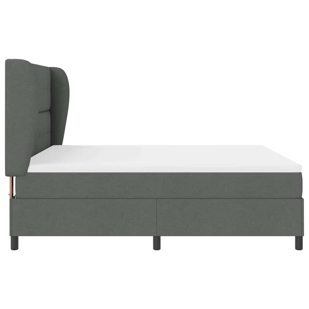 Boxspring bed met hoofdeinde Donkergrijs 180 x 200 cm Stof