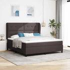 Boxspringbed met matras 180x200 cm donkerbruin stof