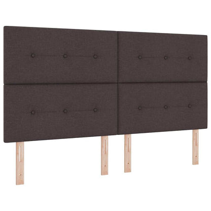 Boxspring bed met matras Donkerbruin 180 x 200 cm Stof
