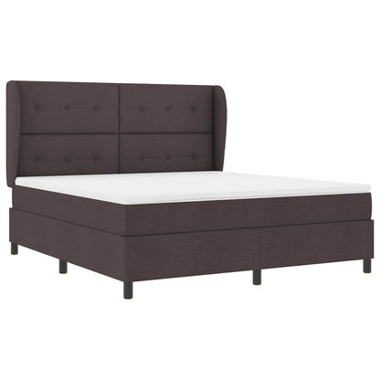 Boxspring bed met matras Donkerbruin 180 x 200 cm Stof