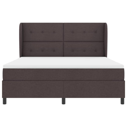 Boxspring bed met matras Donkerbruin 180 x 200 cm Stof