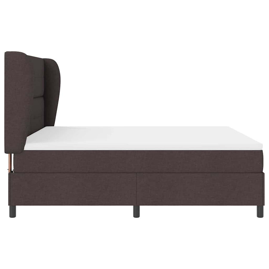 Boxspring bed met matras Donkerbruin 180 x 200 cm Stof