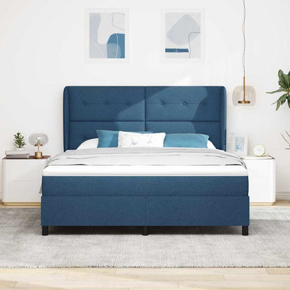 Boxspring bed met hoofdeinde Blauw 180 x 200 cm Stof