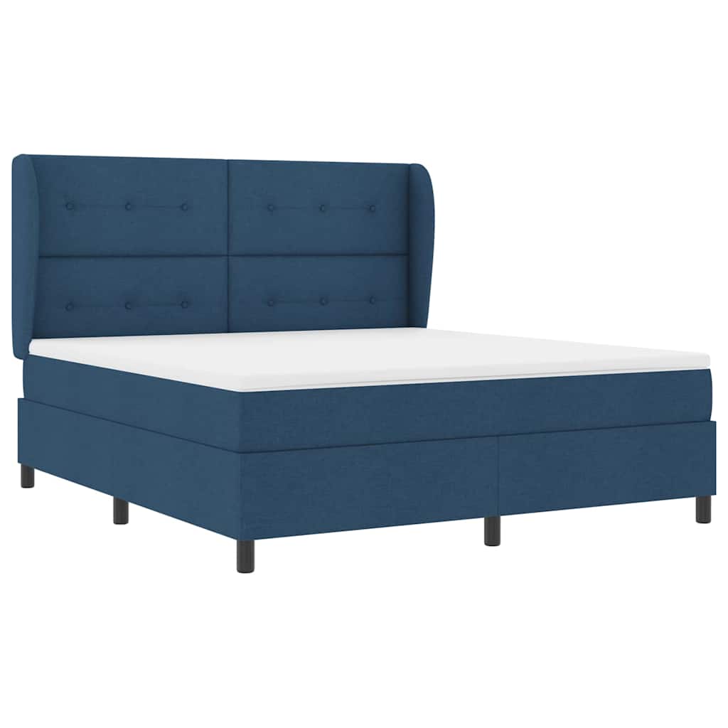 Boxspring bed met hoofdeinde Blauw 180 x 200 cm Stof