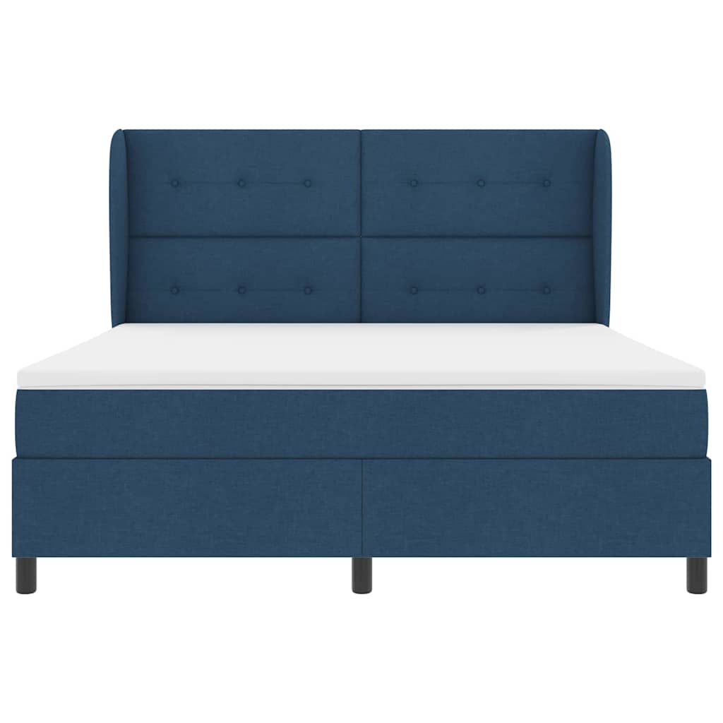 Boxspring bed met hoofdeinde Blauw 180 x 200 cm Stof