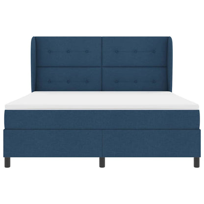Boxspring bed met hoofdeinde Blauw 180 x 200 cm Stof