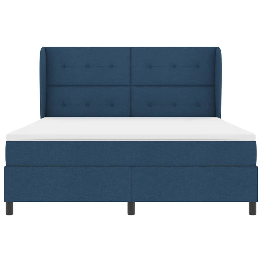 Boxspring bed met hoofdeinde Blauw 180 x 200 cm Stof
