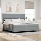 Boxspring bed 200x200 cm lichtgrijs