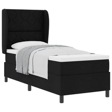 Boxspring bed met hoofdeinde Zwart 80 x 200 cm Stof