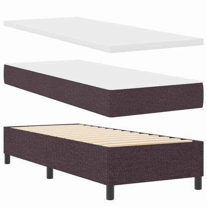 Boxspring bed met hoofdeinde Donkerbruin 80 x 200 cm Stof