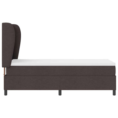 Boxspring bed met hoofdeinde Donkerbruin 80 x 200 cm Stof