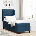 Boxspring bed met hoofdeinde blauw 80x200 cm