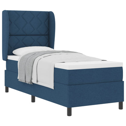Boxspring bed met hoofdeinde Blauw 80 x 200 cm Stof