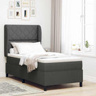 Boxspring bed 90x190 cm donkergrijs stof