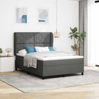 Boxspring bed 140x190 cm donkergrijs stof