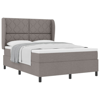 Boxspring bed met hoofdeinde Taupe 140 x 190 cm Stof
