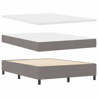 Boxspring bed met hoofdeinde Taupe 140 x 190 cm Stof