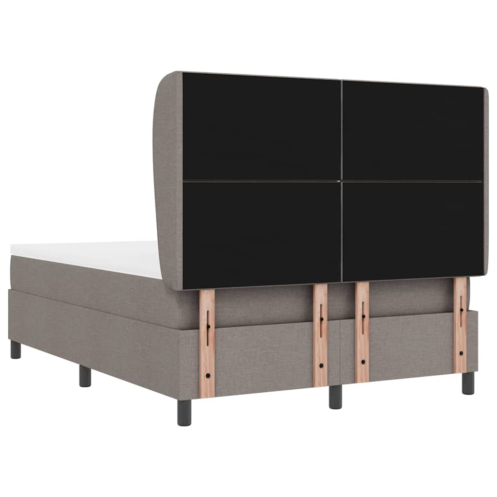 Boxspring bed met hoofdeinde Taupe 140 x 190 cm Stof