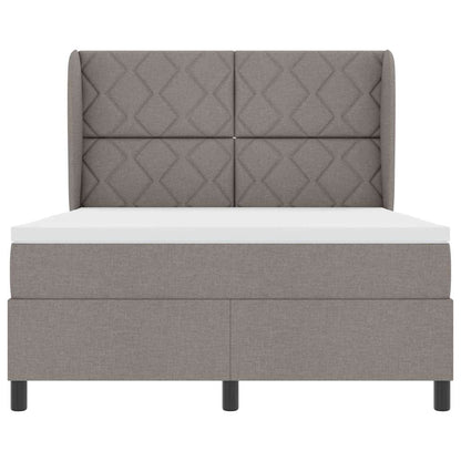 Boxspring bed met hoofdeinde Taupe 140 x 190 cm Stof