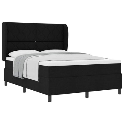 Boxspring bed met hoofdeinde Zwart 140 x 200 cm Stof
