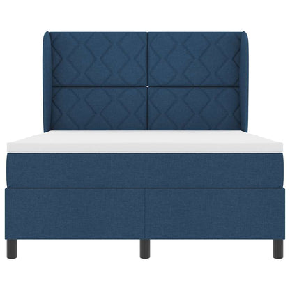 Boxspring bed met hoofdeinde Blauw 140 x 200 cm Stof