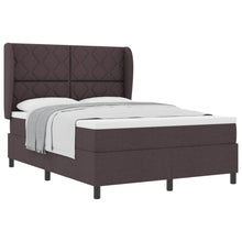 Boxspring bed met hoofdeinde Donkerbruin 160 x 200 cm Stof