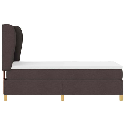 Boxspringbed met matras Donkerbruin 200 x 80 cm Stof