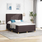 Boxspringbed donkerbruin 190x140 cm stof