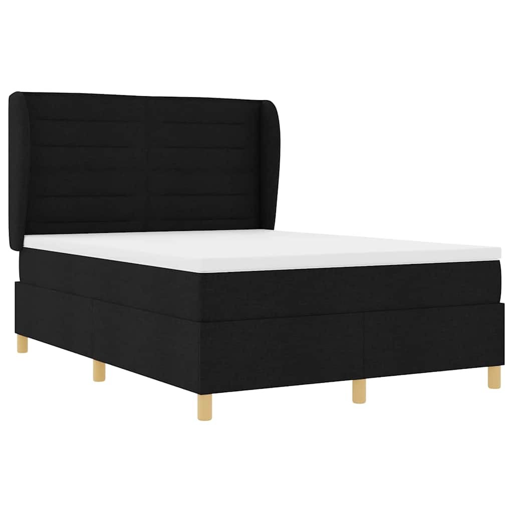 Boxspringbed met Matras Donkergrijs 90x190 cm met matras Zwart