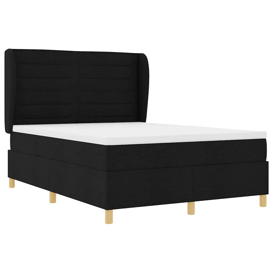 Boxspringbed met Matras Donkergrijs 90x190 cm met matras Zwart