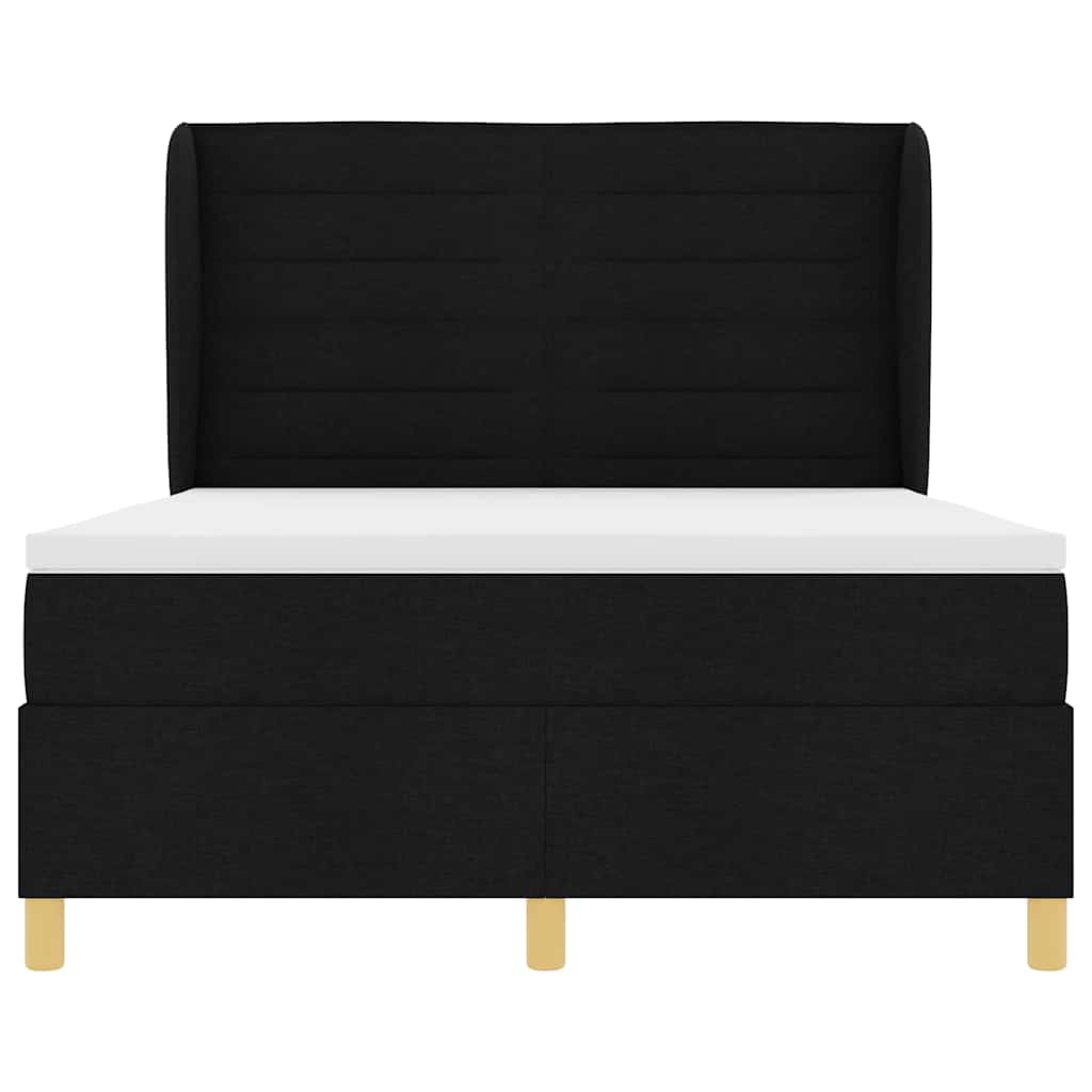 Boxspringbed met Matras Donkergrijs 90x190 cm met matras Zwart