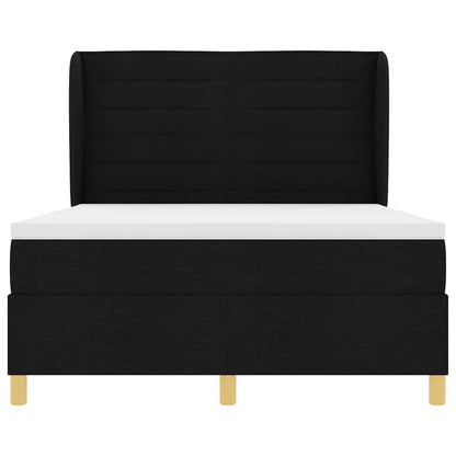 Boxspringbed met Matras Donkergrijs 90x190 cm met matras Zwart