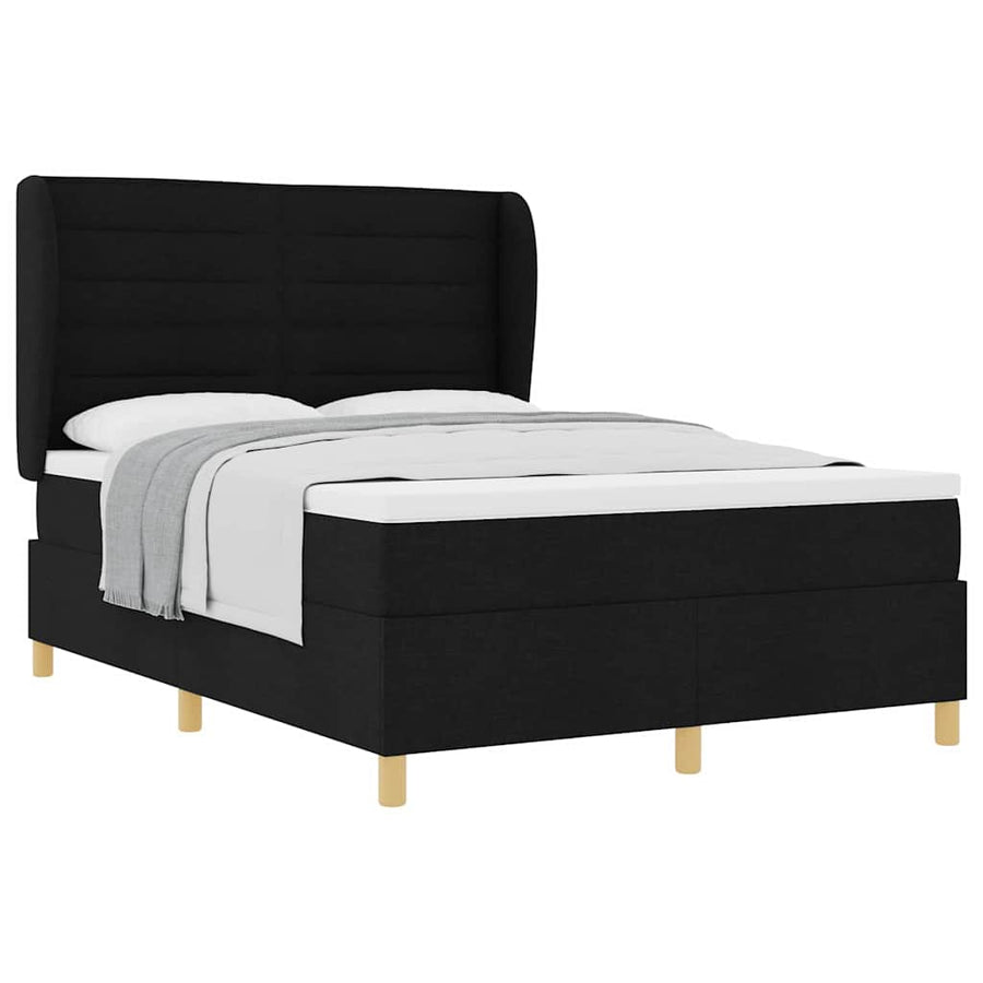 Boxspringbed met Matras Donkergrijs 90x190 cm met matras Zwart