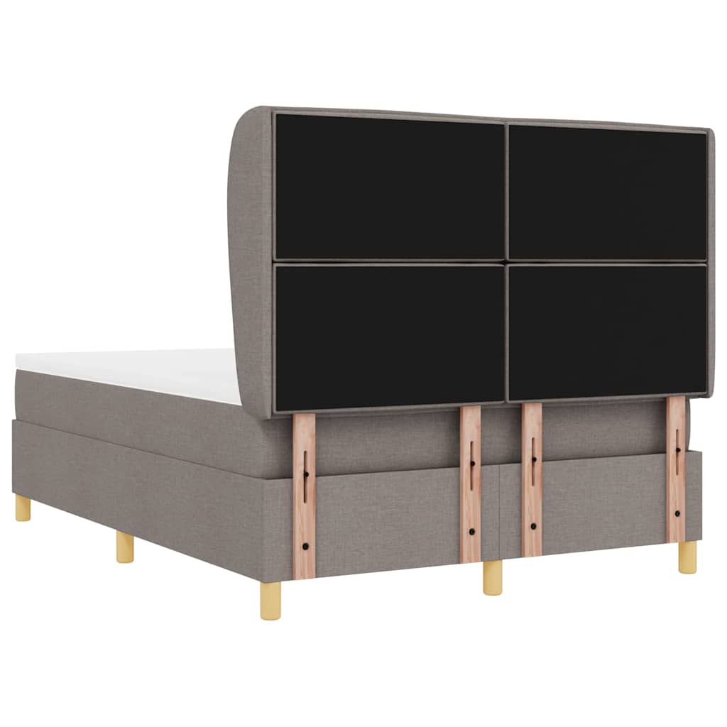 Boxspringbed met matras met hoofdeinde Taupe 200 x 160 cm Stof