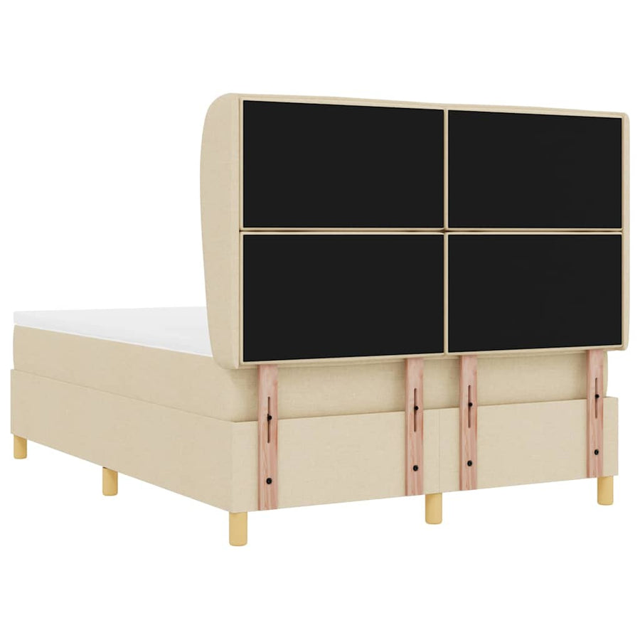 Boxspringbed met matras met hoofdeinde Crème 200 x 160 cm Stof